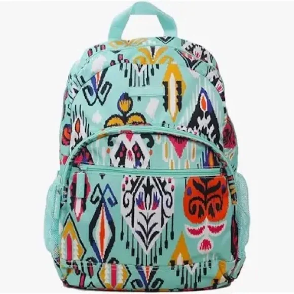 Vera Bradley Pueblo Colorful Geometric Quilted Backpack - Picture 1 of 14
